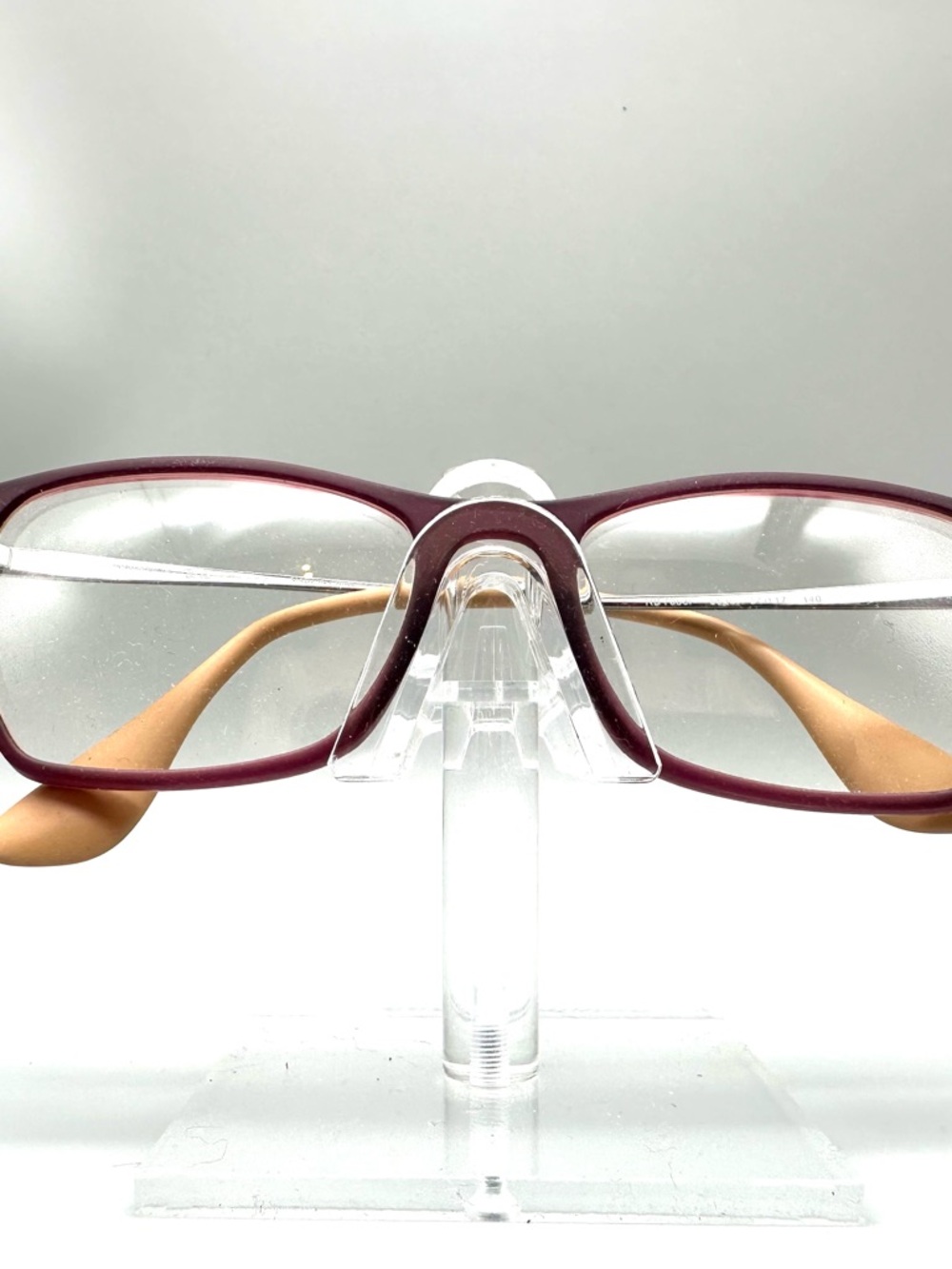 Ray-Ban RB 7053F 5526 Cherry Red Silver Rectangle Eyeglasses 54-17-140